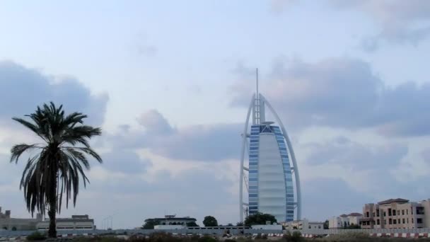 Burj Arab Hotel Time Lapse Dubai — Stock Video