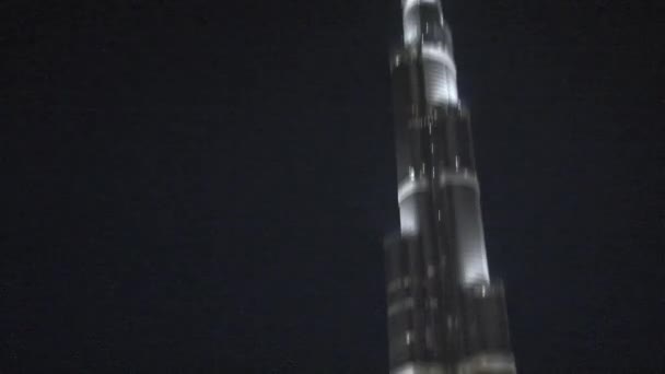 Dubajská Fontána Burj Khalifa Dubaj — Stock video