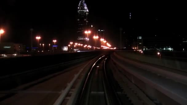 Sky Train Dubai Emirados Árabes Unidos — Vídeo de Stock