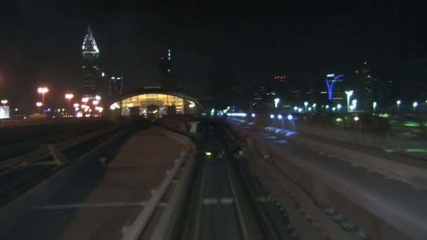 Небесный Поезд Дубае Оаэ — стоковое видео