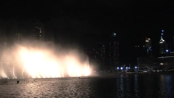 Fontaine Dubaï Avec Lumière Son Dubaï — Video