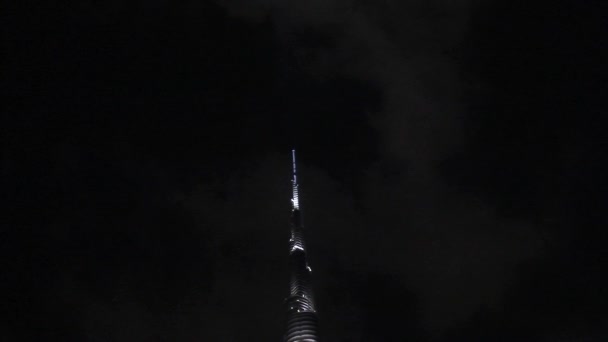 Burj Khalifa Eğik Atış Dubai — Stok video