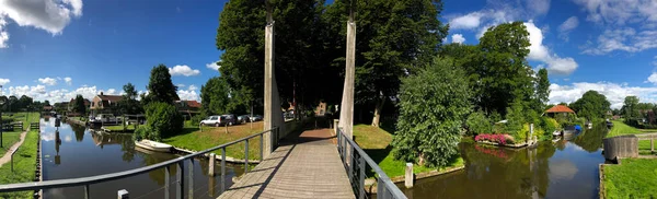 Panorama Depuis Canal Autour Ijlst Frise Pays Bas — Photo