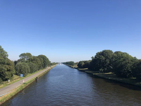 Canal Körül Eibersburen Groningen Hollandia — Stock Fotó