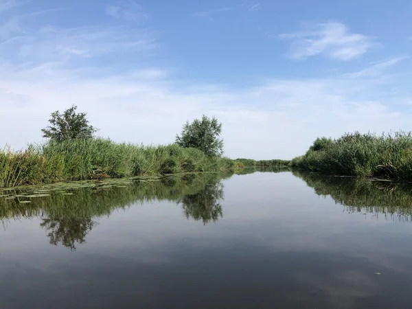 Klidná Řeka Frísku Nizozemsko — Stock fotografie