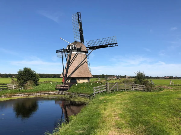 Windmolen Rond Nijemirdum Friesland Nederland — Stockfoto