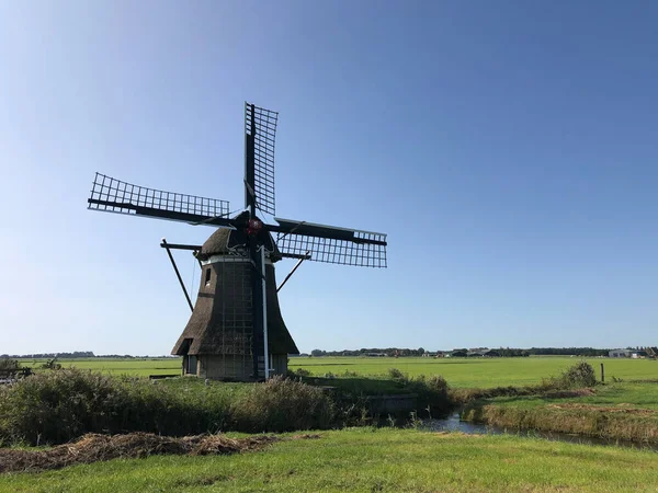 Fries Landschap Met Windmolen Rond Nijemirdum Friesland Nederland — Stockfoto