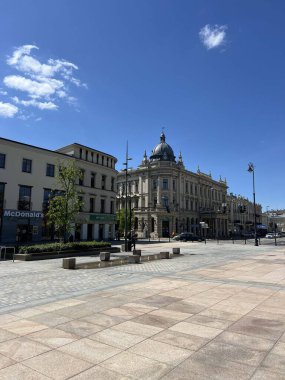 Lublin, Polonya 'nın merkezinde Litvanya Meydanı