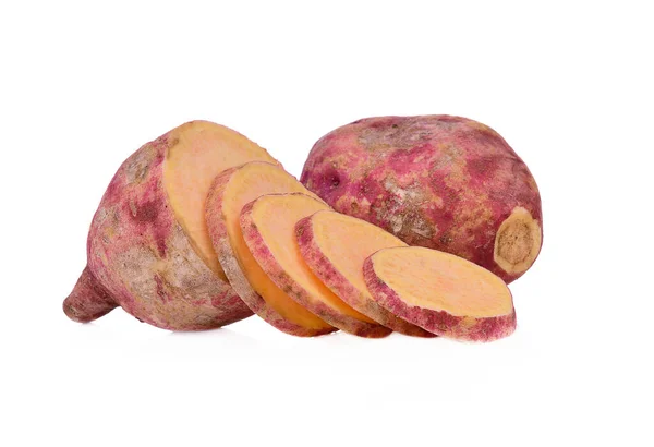 Süßkartoffeln Frisch Isoliert Auf Weißem Hintergrund Frisch — Stockfoto