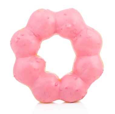 Çörek beyaz arkaplanda izole edildi.