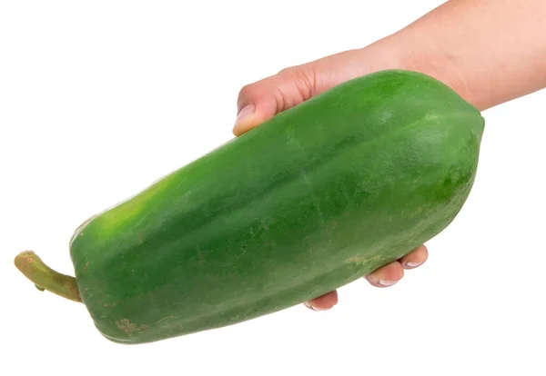 Papaya Gesundes Frisches Gemüse Aus Der Natur Isoliert Auf Weißem — Stockfoto