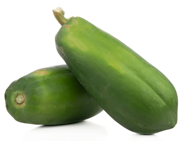 Papaya Friska Färska Grönsaker Från Naturen Isolerad Vit Bakgrund — Stockfoto