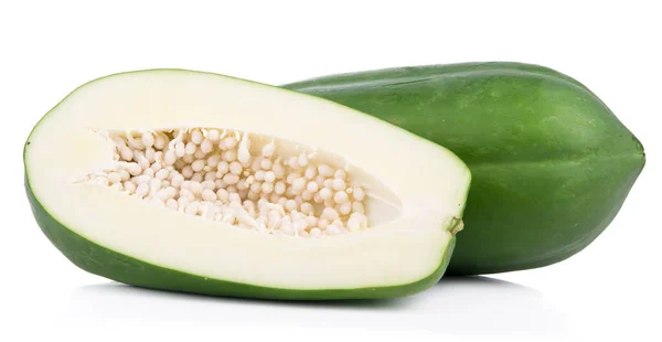 Papaya sağlıklı taze sebze, beyaz arka planda izole edilmiş..