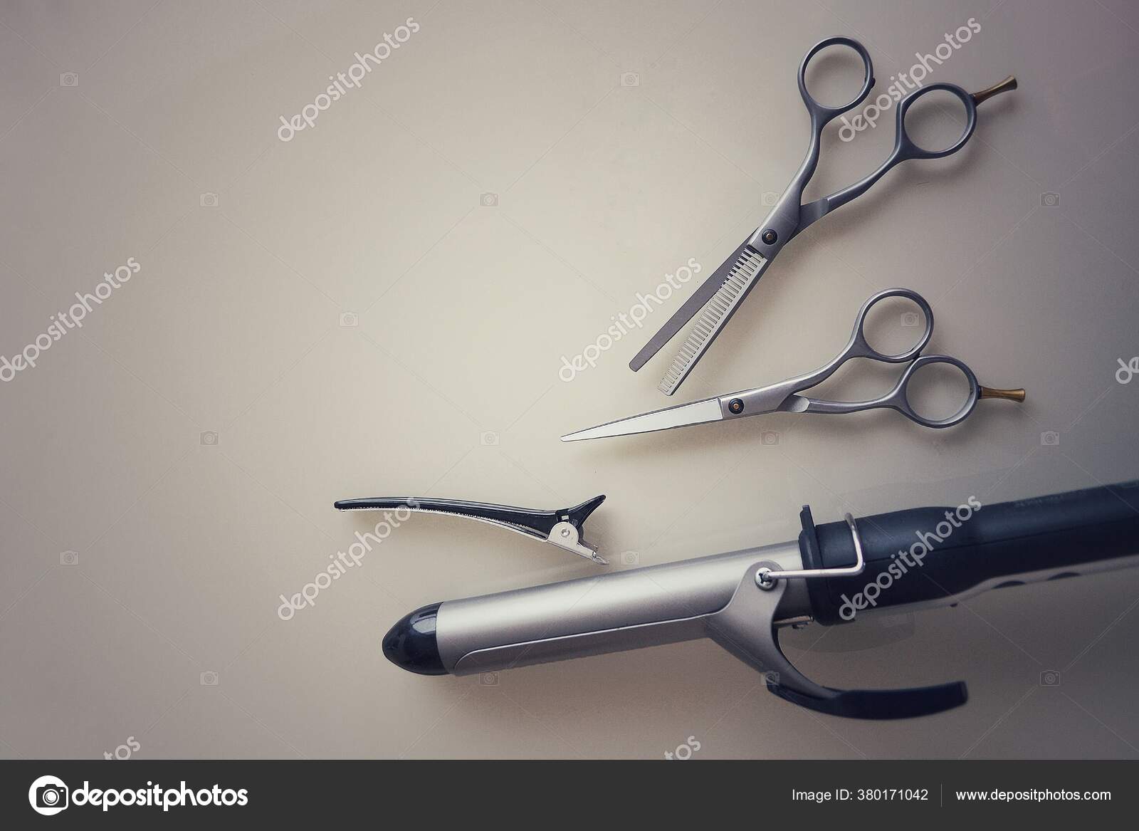 Tools for the work of a hairdresser and stylist in a beauty salon. Stock  Photo by ©Grapa 380171042