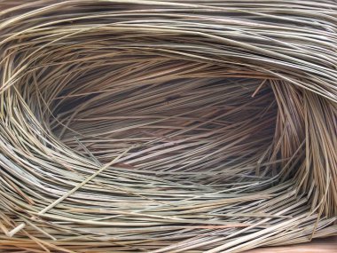 Doğal saman dokusu. Yumuşak kuru otların yatay çizgileri