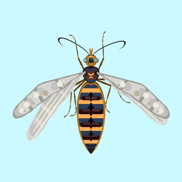 黄蜂艺术是昆虫刺刺的媒介图解 — 图库矢量图片