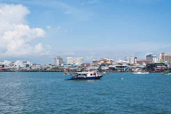 2015 Haziran Pattaya Şehir Deniz Chonburi Tayland Mavi Gökyüzü Ile — Stok fotoğraf