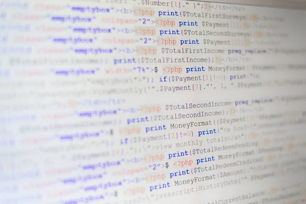close up of code programming languages