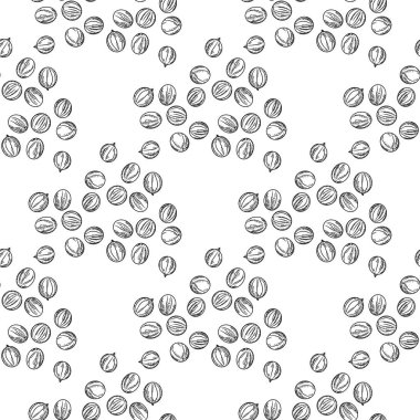 Karabibersiz desen. Eski usul oymacılık. Vektör illüstrasyonu.