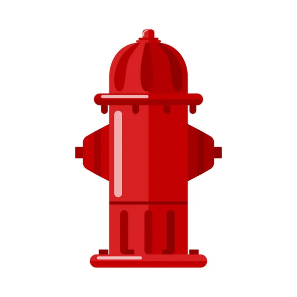 Red Fire Hydrant Isolated Flat Style Protection Symbol Vector Illustration — Stock Vector