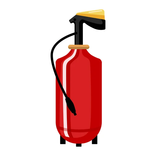 Fire Extinguisher Isolated Flat Style Extinguishing Equipment Firefighter Icon Protection — Stock Vector