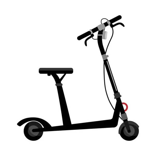 Scooter Électrique Avec Siège Isolé Sur Fond Blanc Transport Scooter — Image vectorielle