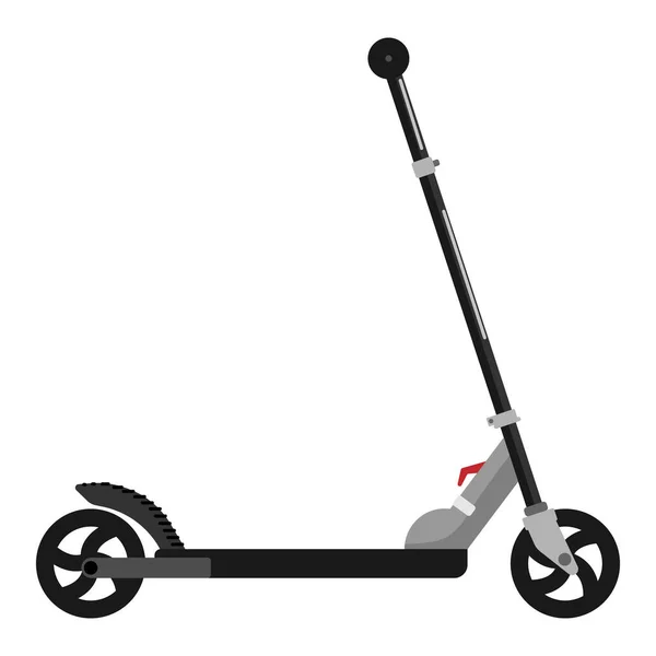 Scooter Électrique Noir Isolé Sur Fond Blanc Scooter Électrique Dans — Image vectorielle
