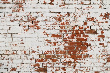 soluk beyaz boyalı kırmızı tuğla duvar arkaplanı