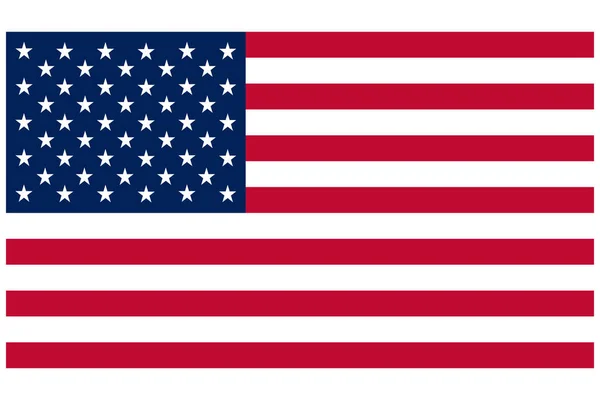 標準的な正確なサイズアメリカ国旗赤白と青の星とストライプ愛国的なシンボルグラフィックプレゼンテーションバナーポスター招待状チラシイラスト背景カード — ストック写真
