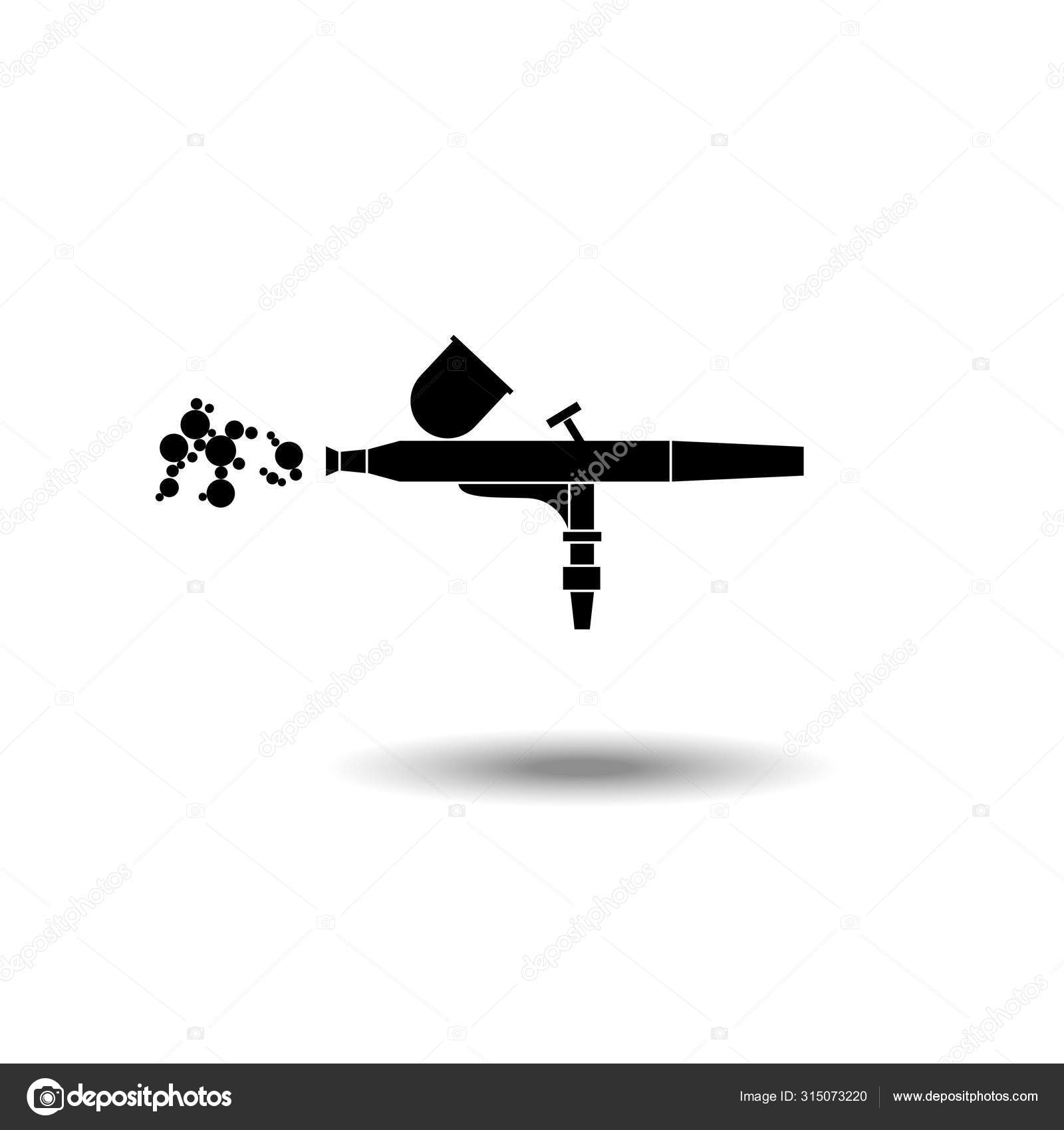 Black and white an airbrush Royalty Free Vector Image