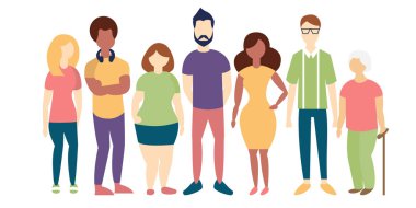 Çeşitlilik grubu düz stil