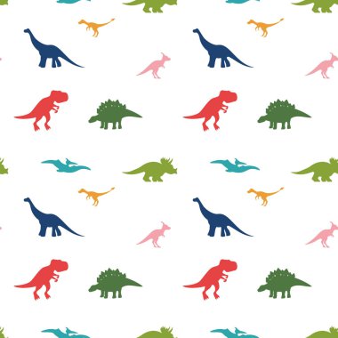 Beyaz dinozor desenli şirin bir çizgi film.