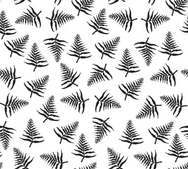 Siyah pürüzsüz dallar deseni