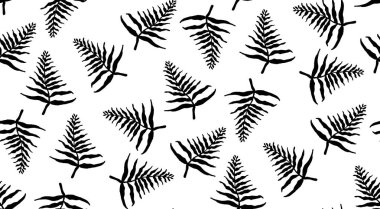 El çizimi siyah dallar pürüzsüz desen