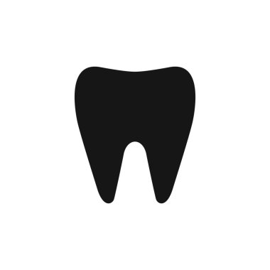 Simple tooth black silhouette icon