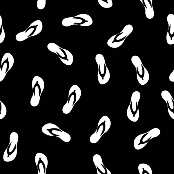 Black and white flip flops pattern — Stock Vector