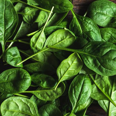 Arka plan olarak bebek ıspanak yaprağı