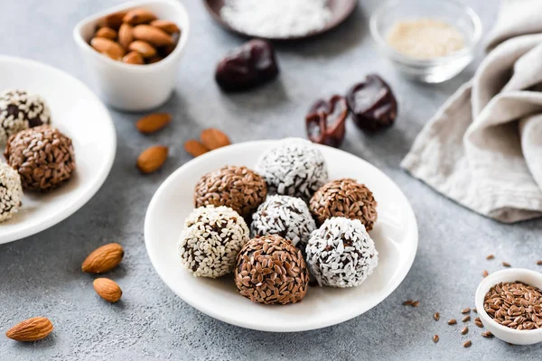 Vegan protein energy balls with seeds