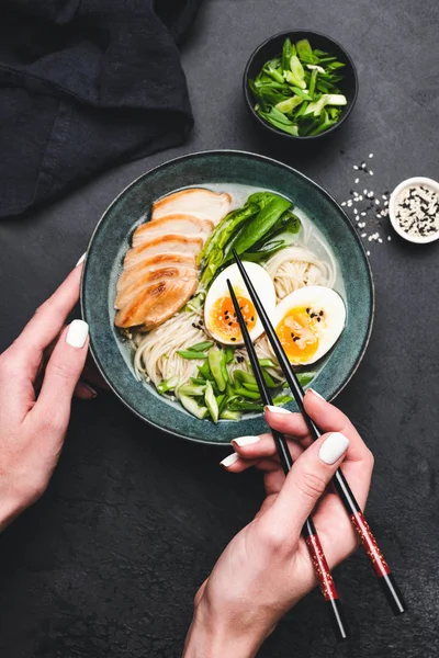 Sup Mie Ayam Ramen — Stok Foto
