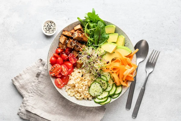 Trendy vegan buddha bowl salad — Stock Photo, Image