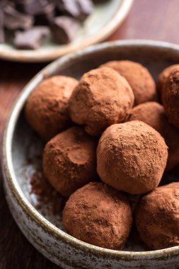 Koyu çikolata truffles