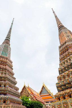 Wat Pho 'daki Chedi, Pho tapınağı,' Yaslanan Buda Tapınağı 'Tayland Bangkok.