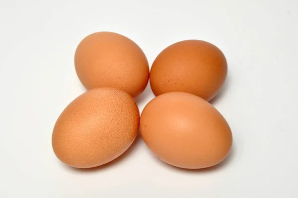 Куриное Яйцо Белом Фоне — стоковое фото