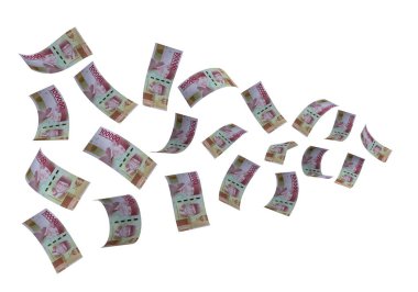 3D Hazırlama 100.000 Endonezya Para Kağıdı Beyaz Arkaplan