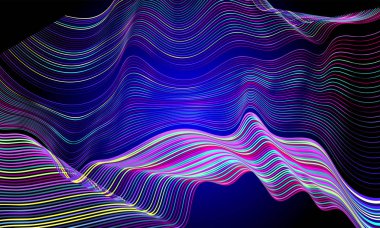 uturistic lines background banner with neon