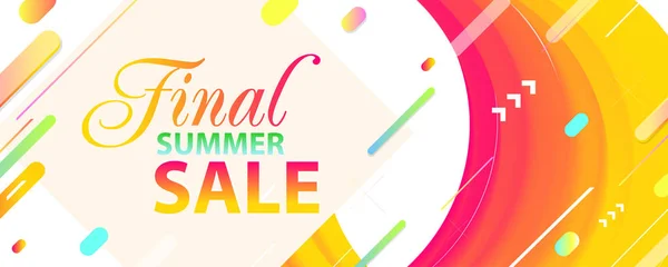 Final Sale Summer Backgrounds Colorful Holiday Vector — Stock Vector