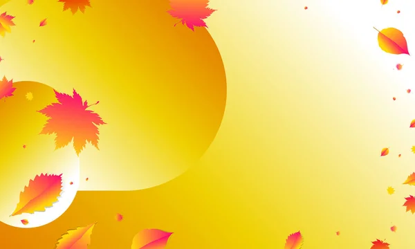 Eenvoudige Minimalistische Herfst Achtergrond Oranje Geel — Stockvector