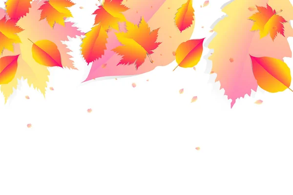 Eenvoudige Minimalistische Herfst Achtergrond Oranje Geel — Stockvector