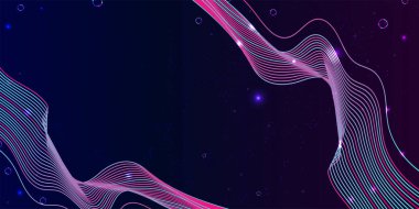 Vektör 3d fütüristik uzay neon arka plan