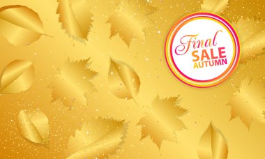 Yaprakları ile Altın sonbahar arka planlar